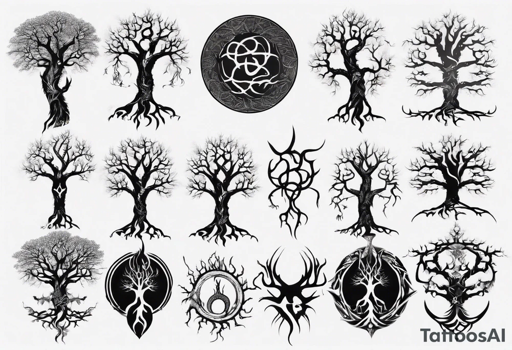 Yggdrasil with Nidhogg tattoo idea