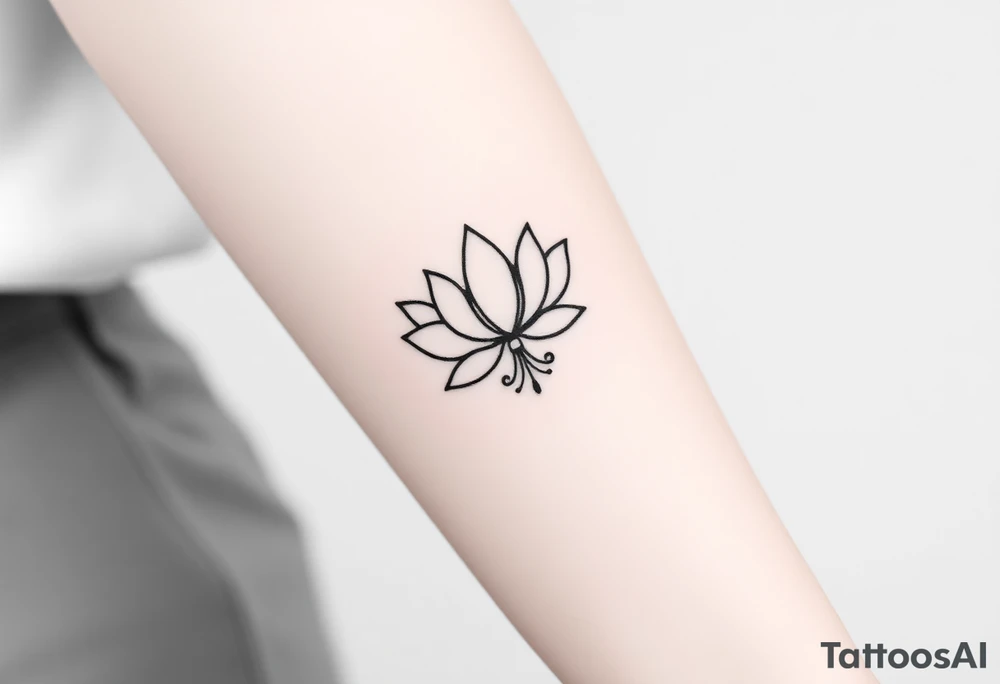 Lotus and Leo symbol tattoo idea