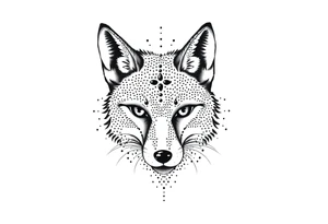 symmetrical adult fox tattoo idea