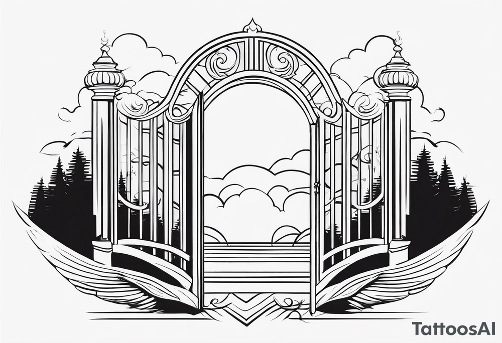 heaven gate vector tattoo idea
