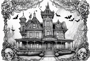 disney haunted mansion tattoo idea