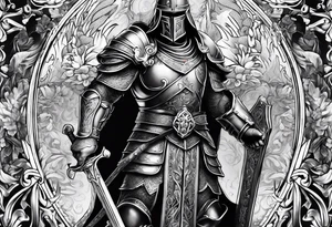 Armor of God with music tattoo idea