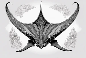 Giant 
Manta ray in thai tattoo idea