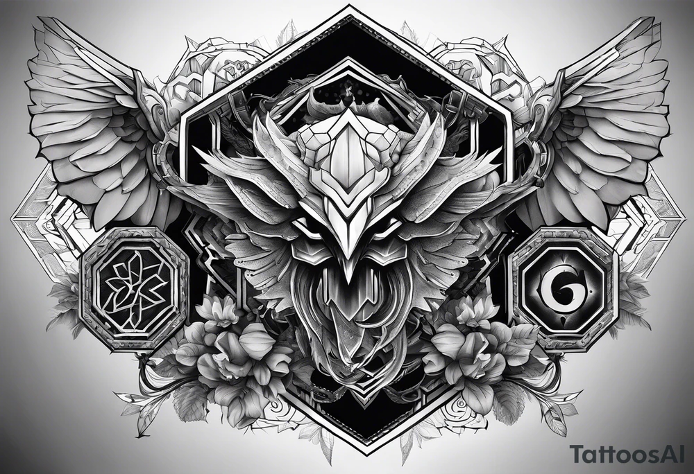 hexagon valkyrie tattoo idea