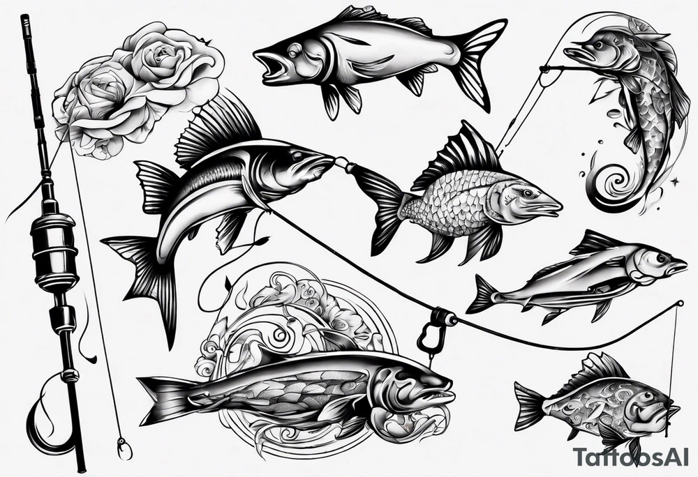 Fishing pole tattoo idea