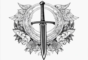 warrior sword chest tattoo tattoo idea
