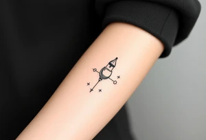Minimalist tattoo for women scientist tattoo idea