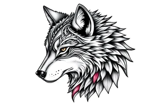 Nordic wolf tattoo idea