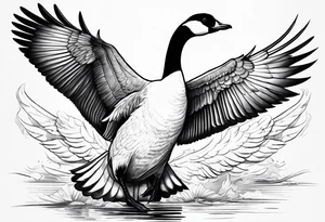 Canadian Goose open wings for arm tatoo tattoo idea