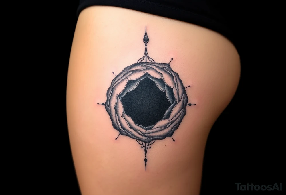 black hole tattoo idea