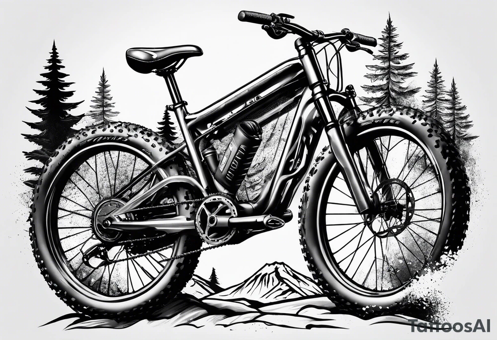 mountain bike tattoo idea