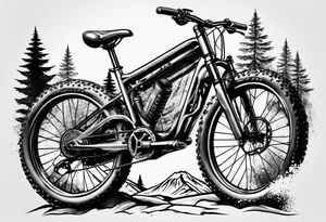 mountain bike tattoo idea