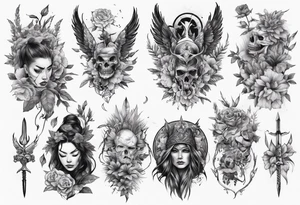 Warrior in the garden tattoo idea