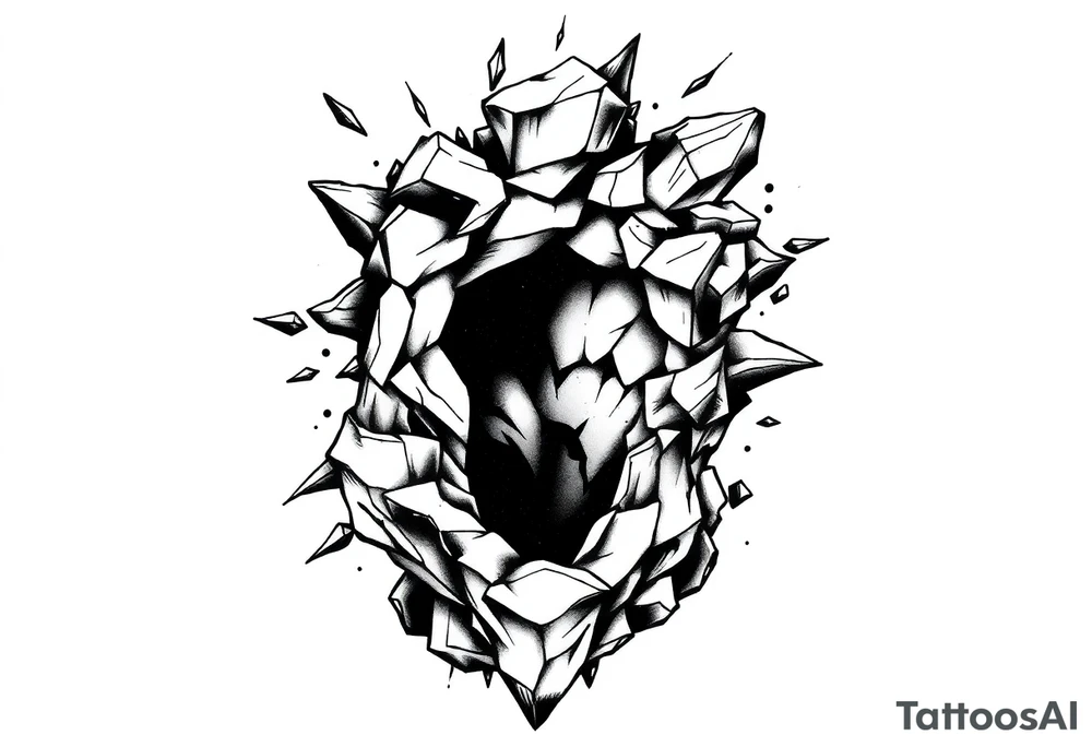 head breaking open into space tattoo idea