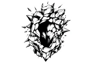 head breaking open into space tattoo idea