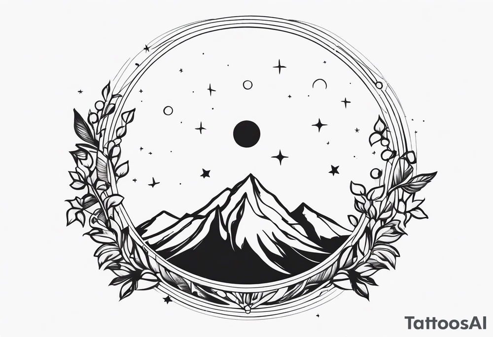 simple eclipse tattoo idea