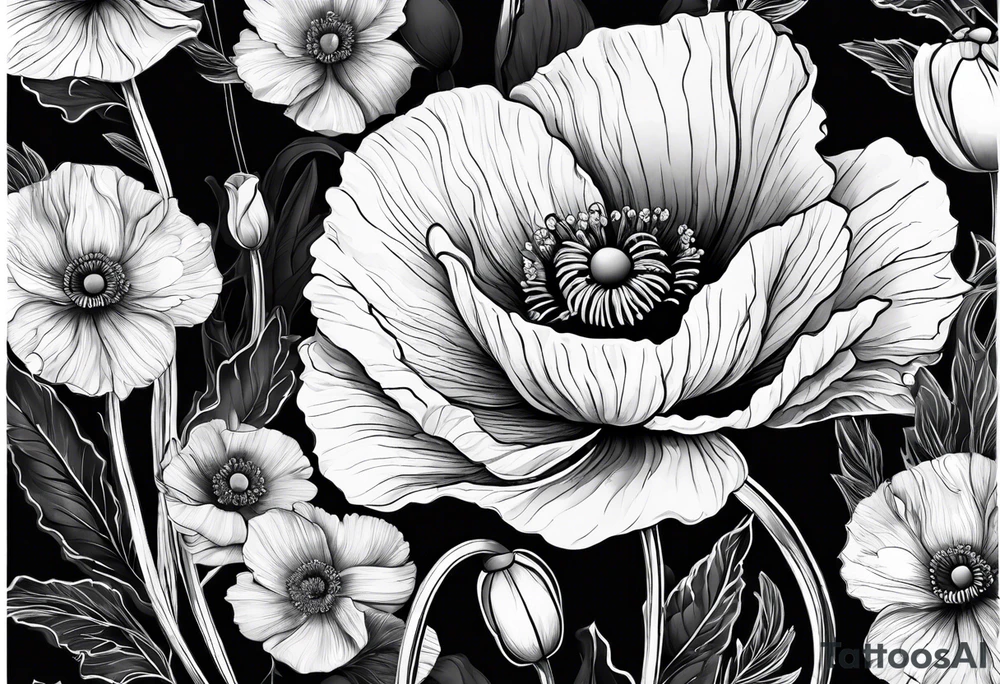 Poppy tattoo idea