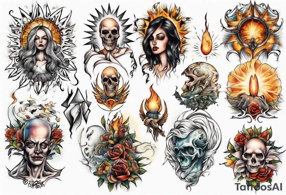 Light liberating people from fear tattoo idea