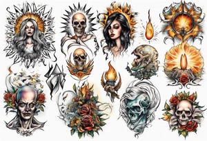 Light liberating people from fear tattoo idea