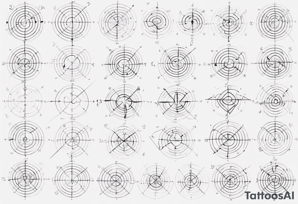 The mathematical friendship graph from graph theory that is cute, shape it like a 6,1 prime knot tattoo idea