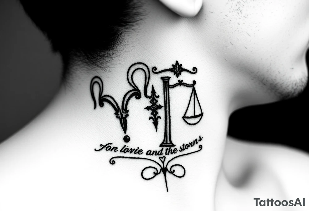 aries and libra
against the odds 
in love
better tomorrows 
through the storm tattoo idea