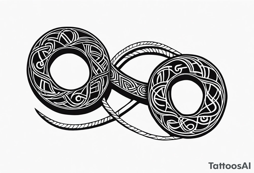 norse mythology world serpent tattoo idea