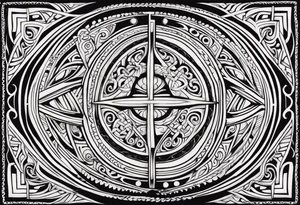 Te Moko style with Croatian and Northern Irish designs tattoo idea