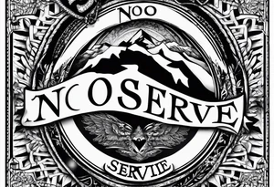 Text "no one servive" tattoo idea
