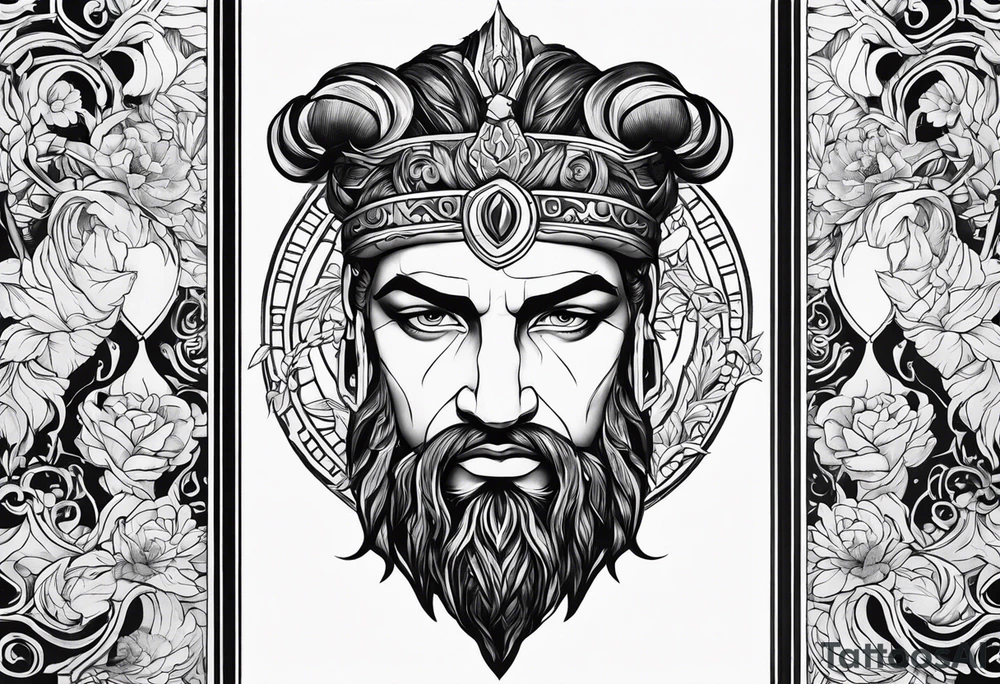 Tattoo that symbolizes Strentgh and pain with Greek mythology tattoo idea