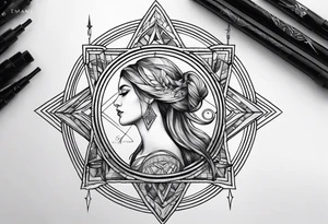 emani, sagittarius, faith, strong tattoo idea