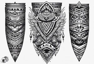 African tribal forearm tattoo idea
