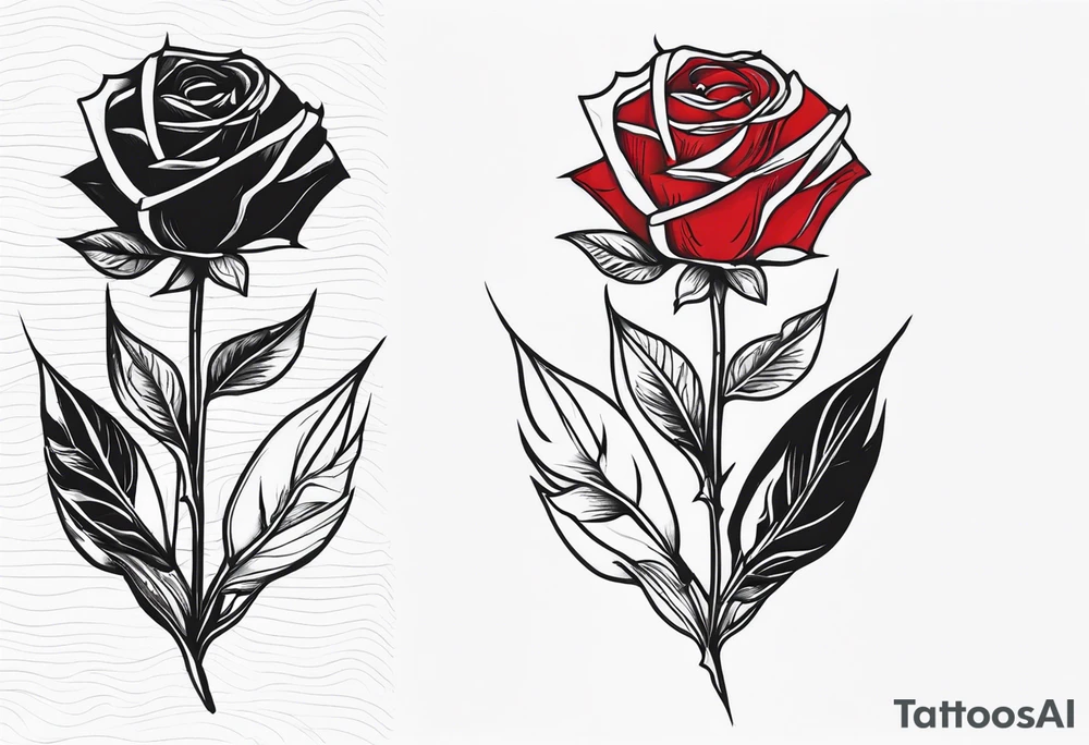 Zwei Rosen mit Leuchtturm tattoo idea