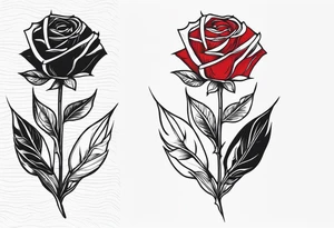 Zwei Rosen mit Leuchtturm tattoo idea