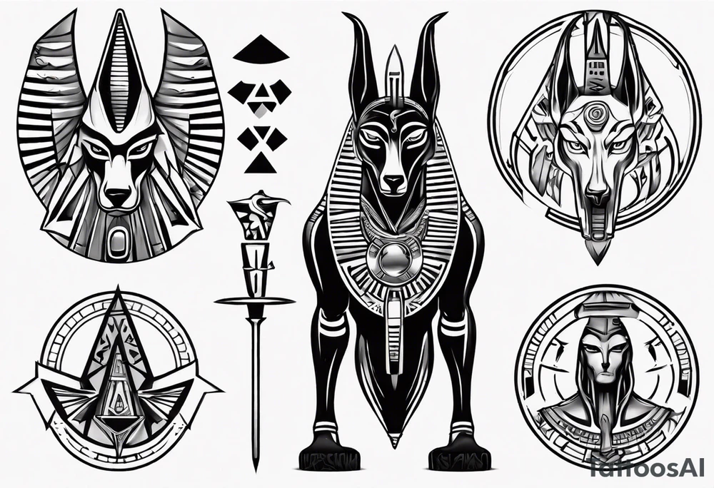 anubis vs horus tattoo idea
