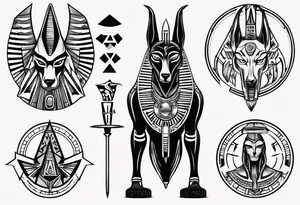 anubis vs horus tattoo idea