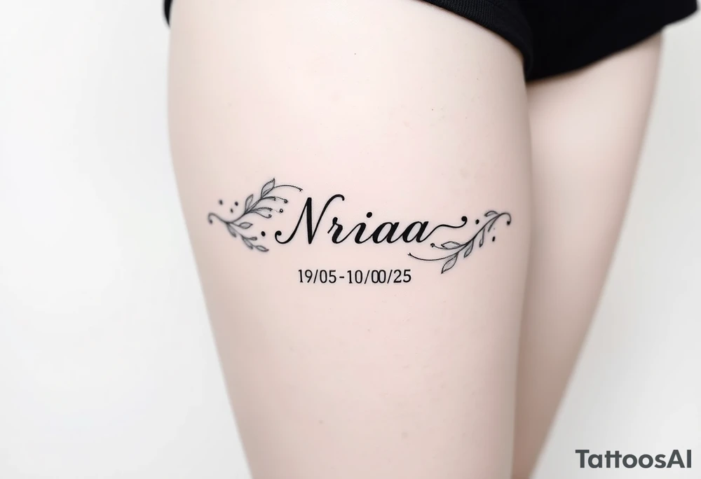 Name Nriaa birthday 9/24/05 death date 2/10/25 include halo infinite tattoo idea