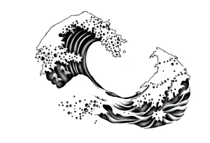 Roaming waves tattoo idea