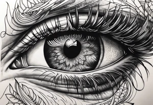 Spear through eyeball tattoo idea