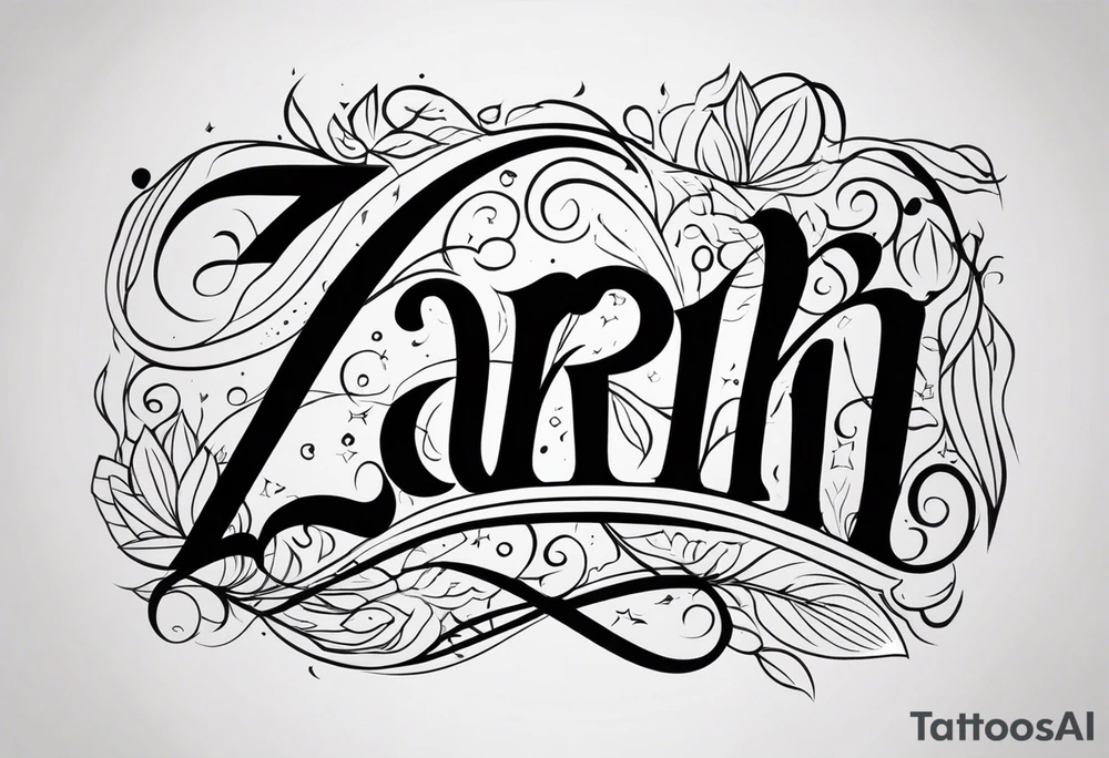 Zariah tattoo idea