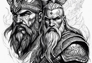 god of war ares, zeus, lighting tattoo idea