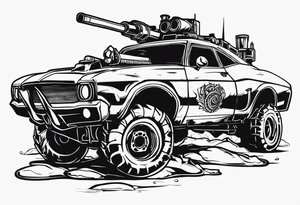 Mad max furiosa  Octoboss dementis war rig die eternal traditional tattoo idea