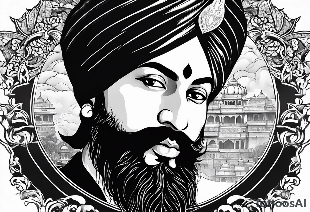 i want a punjab’s map tattoo which is in india i also want swords and punjabi warriors in it tattoo idea