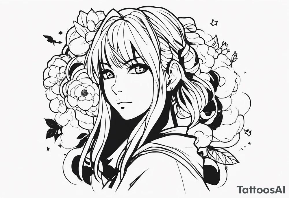 A bunch of anime related pieces for a sleeve tattoo idea