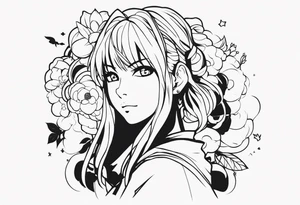 A bunch of anime related pieces for a sleeve tattoo idea