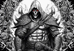nemesis sword scary blood hell tattoo idea