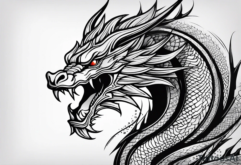 simple dragon tattoo idea