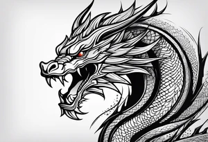 simple dragon tattoo idea