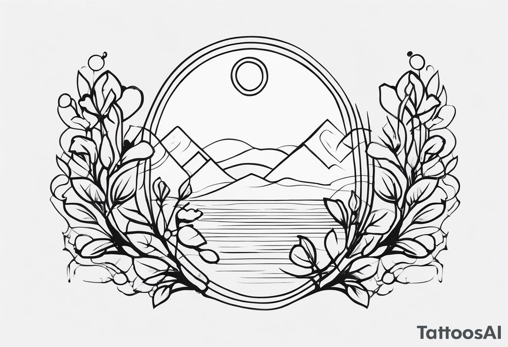 minimalistic symbol for february tattoo idea