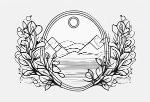 minimalistic symbol for february tattoo idea