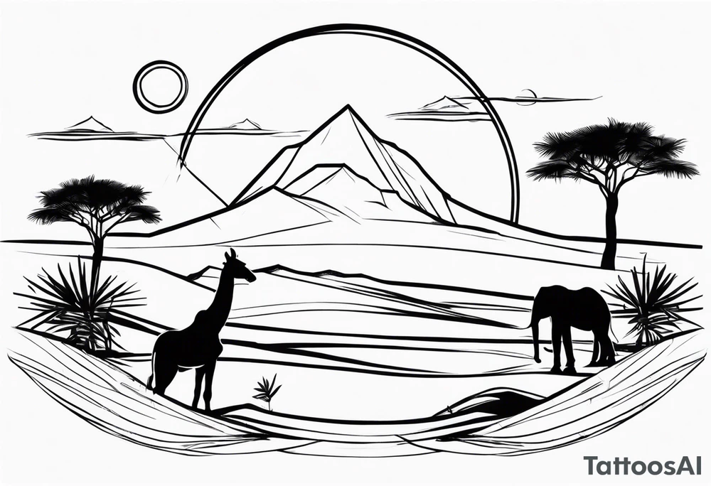 african sahara tattoo idea
